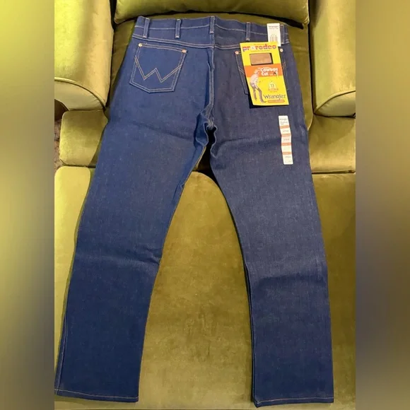 Wrangler Men's Dark Blue Rigid Cowboy Cut Jeans NWT Size 37x32 - Picture 7 of 7